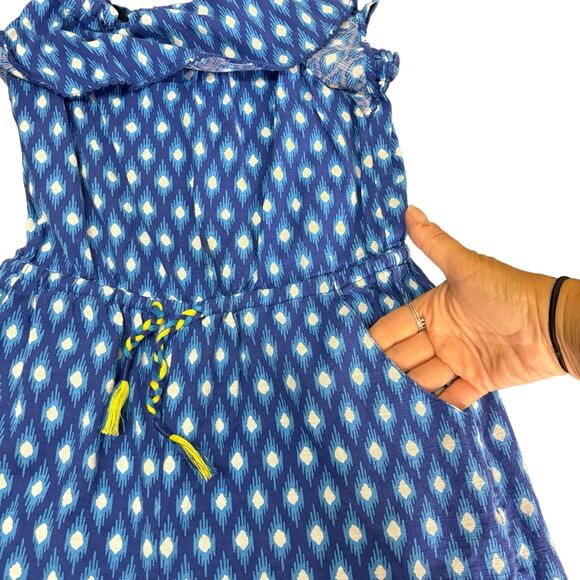 Boden Little Girl Jumper Blue Print Summer Straps Preppy Fun Cutie 9-10 yrs - Picture 4 of 9